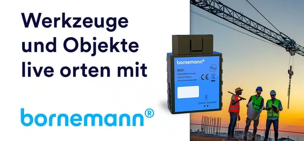 Werkzeuge und Objekte live orten mit bornemann