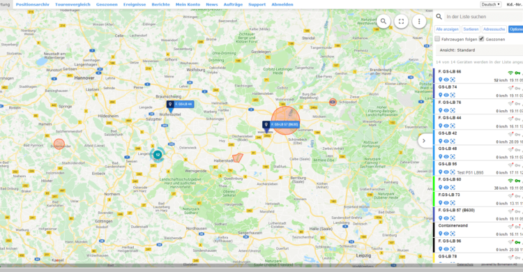 Bornemann Infleet Update Live Ortung
