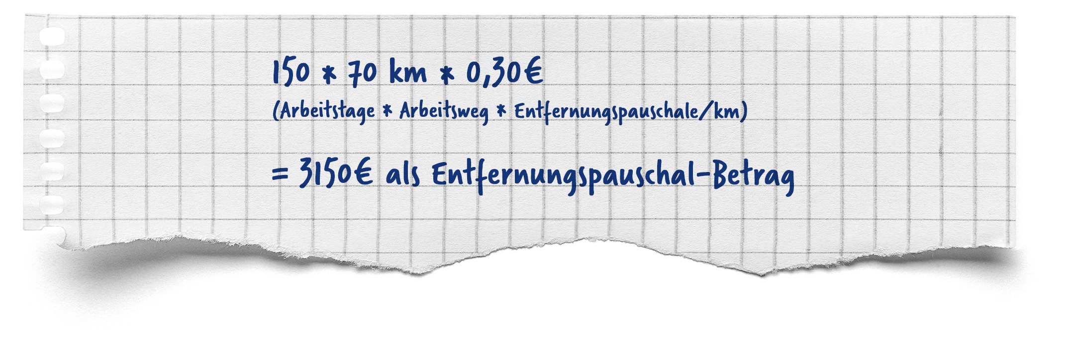 Rechenbeispiel: Entfernungspauschale für eine Fahrgemeinschaft - Schritt 1