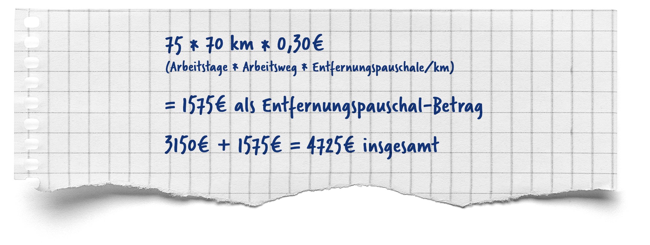 Rechenbeispiel: Entfernungspauschale für eine Fahrgemeinschaft - Schritt 2